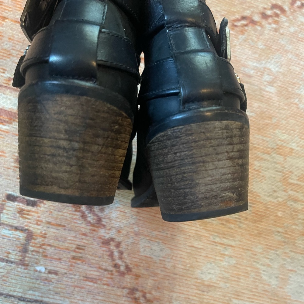 Black Leather Ankle Boots- John Fluevog - Picture 4 of 7